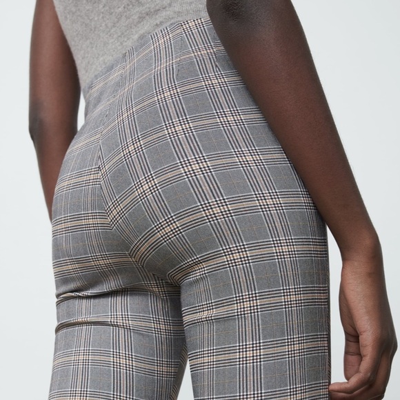 ZARA BNWT Plaid Leggings - Picture 6 of 9